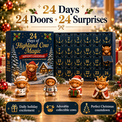 24 Days of Highland Cow Advent Calendar
