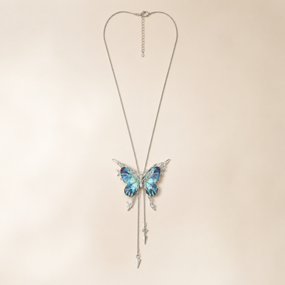 Adjustable Butterfly Tassel Necklace