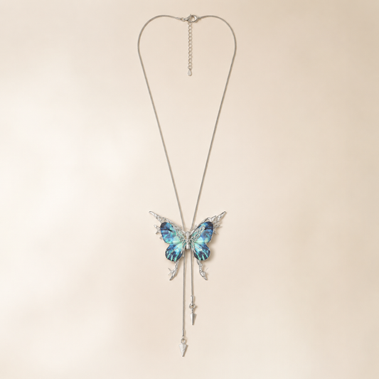 Adjustable Butterfly Tassel Necklace