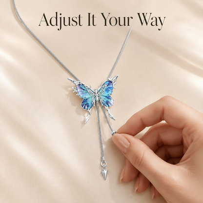 Adjustable Butterfly Tassel Necklace