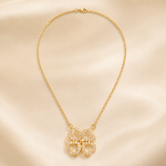 Convertible Heart Clover Necklace