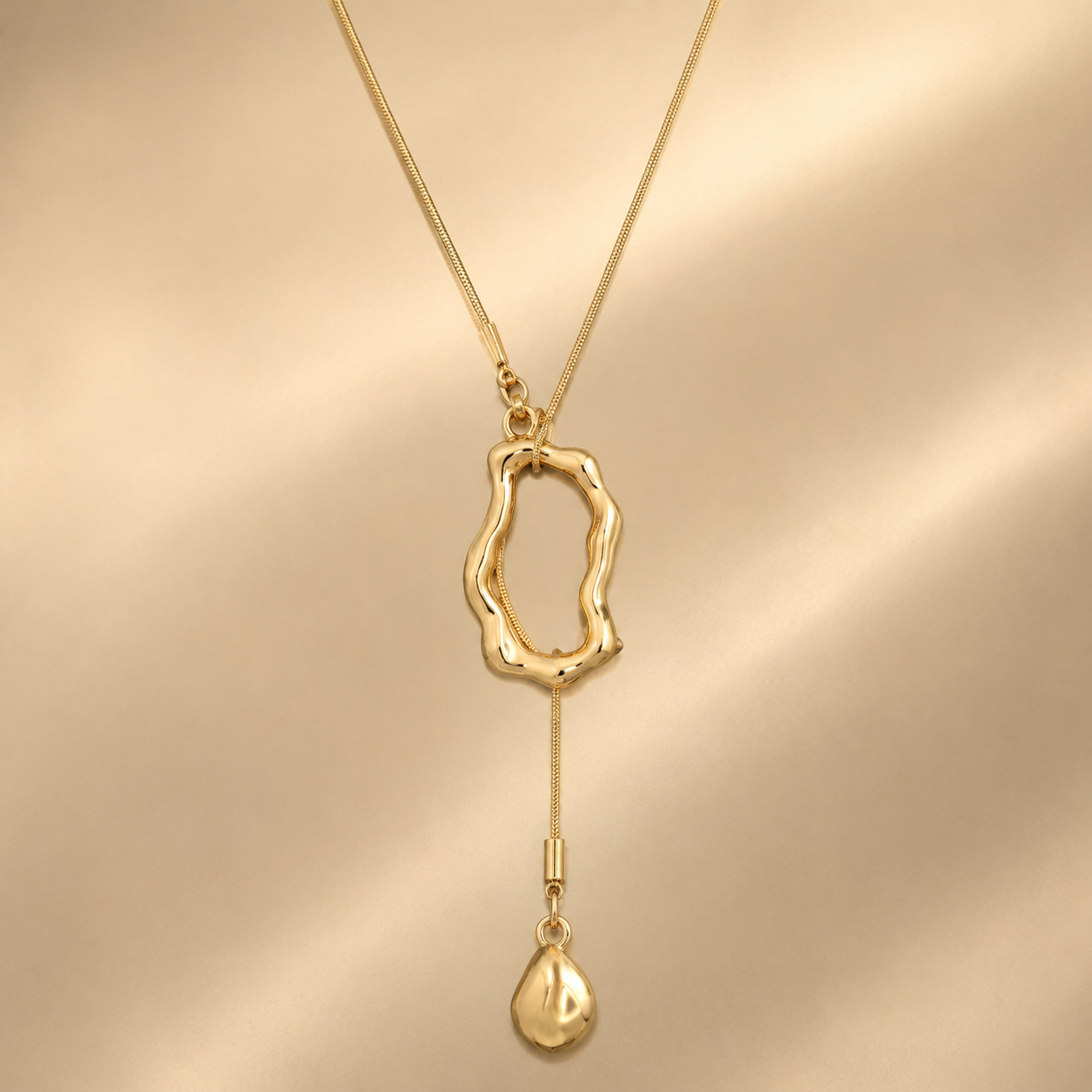 Adjustable Abstract Pendant Necklace