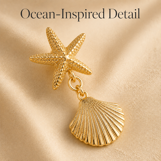 Starfish & Shell Drop Earrings