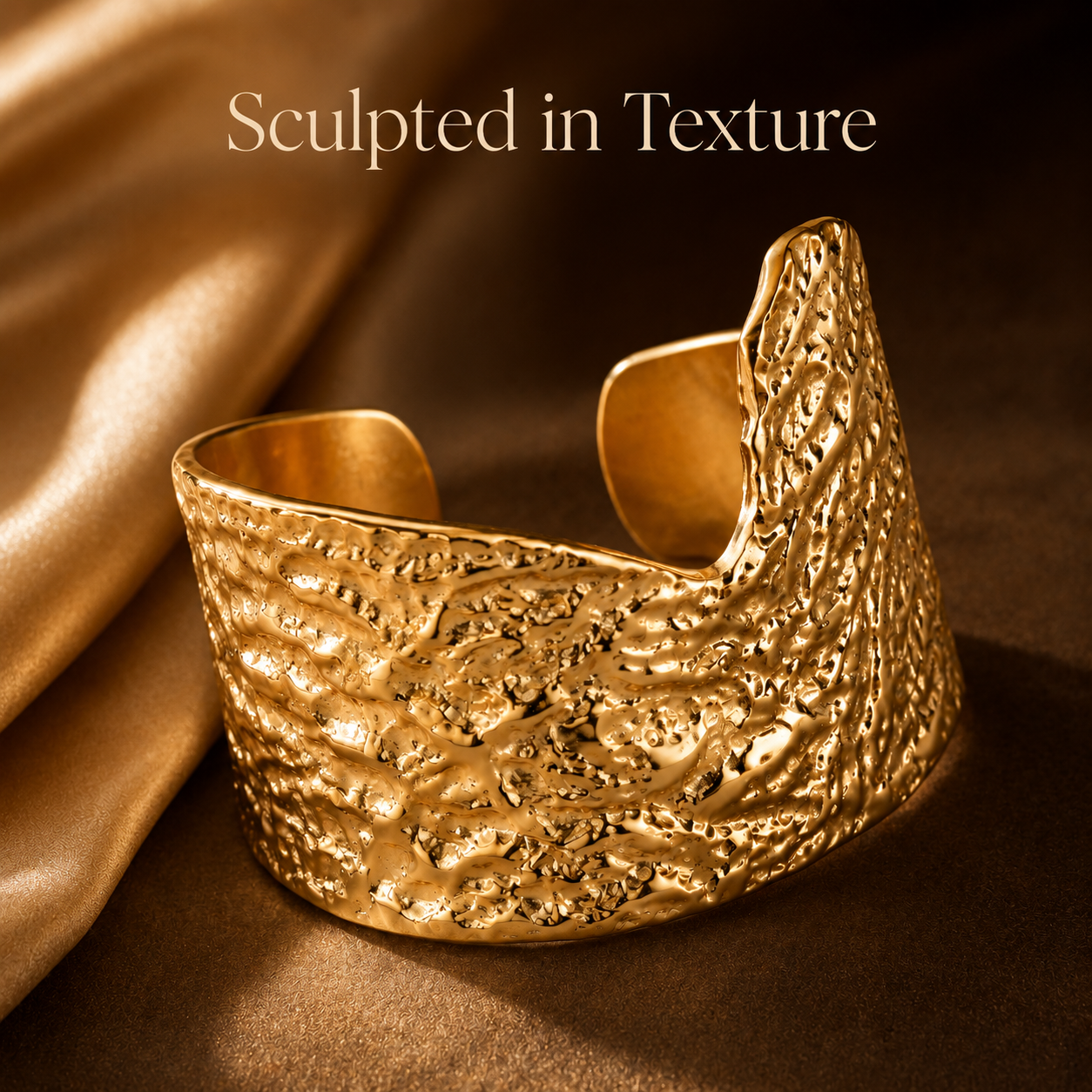 Sculpted Statement Cuff Bracelet