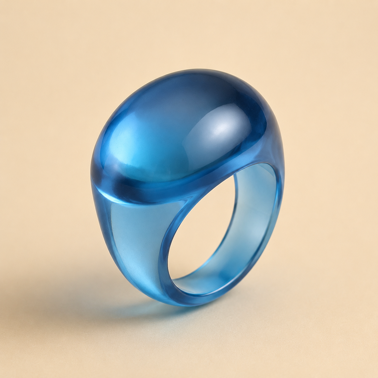 Sculpted Resin Dome Ring