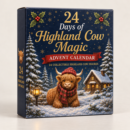 24 Days of Highland Cow Advent Calendar