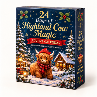 24 Days of Highland Cow Advent Calendar