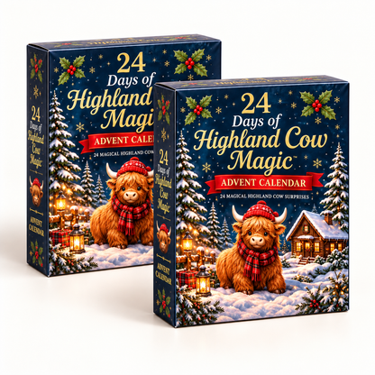24 Days of Highland Cow Advent Calendar
