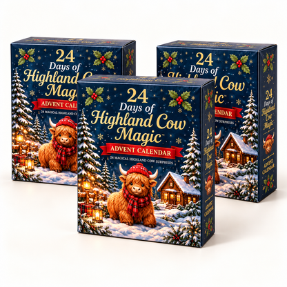 24 Days of Highland Cow Advent Calendar