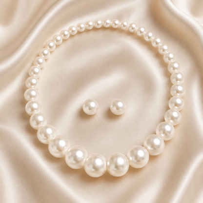 Graduated Faux Pearl Jewelry Set