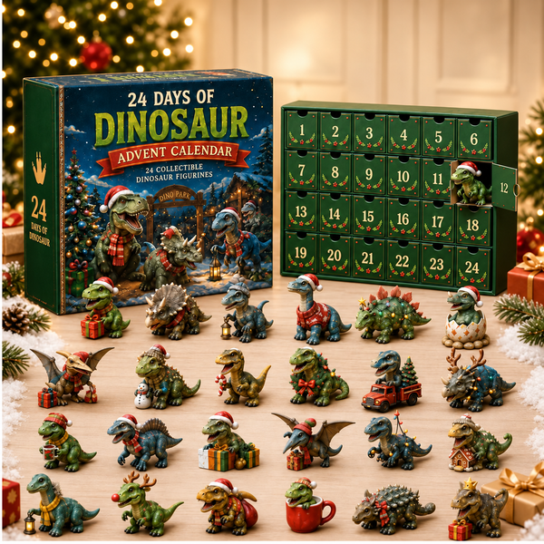 24 Collectible Dino Figurines &Holiday Surprises🎁